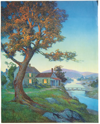 cottage scene by wm thompson